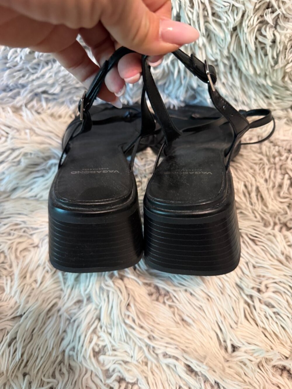 Gently Worn Vagabond Sandals Slipons Black Size 9/39 - Picture 3 of 6